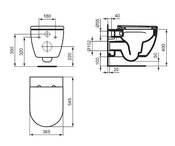 унитаз IDEAL STANDARD ELLISSE